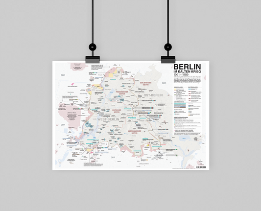 Berlin during the Cold War – City Map 1961–1989 (A2 Poster)